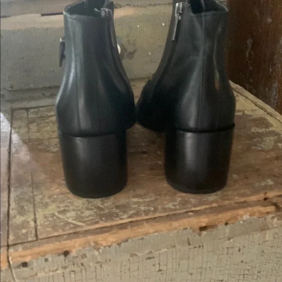 Black and Brown Ankle Boots with Leopard Print - Picture 3 of 8